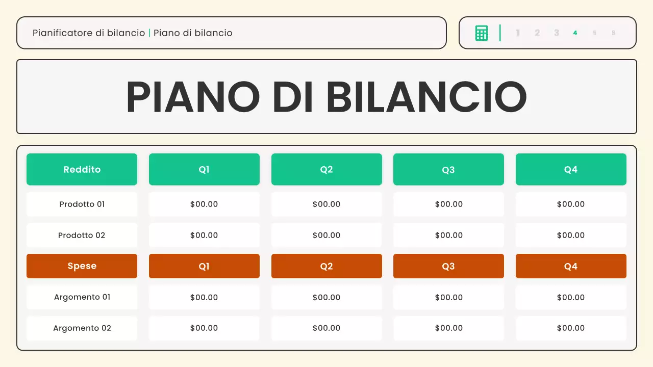 pianificatore finanziario moderno beige