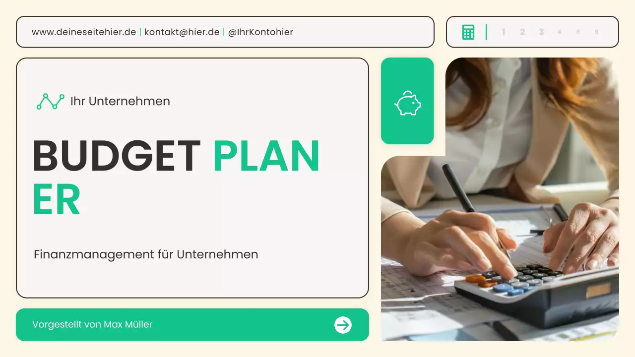 beige moderner Finanzplaner