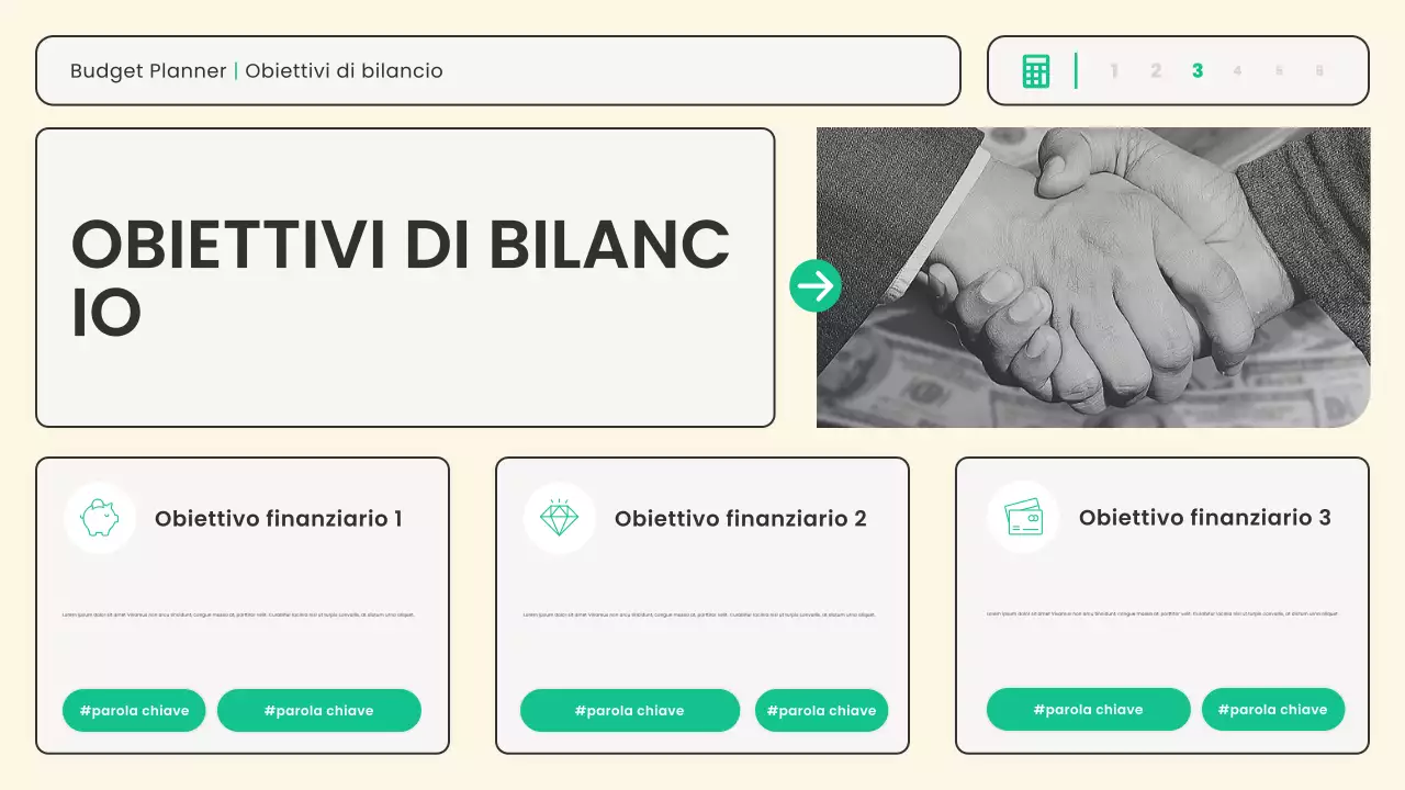 pianificatore finanziario moderno beige