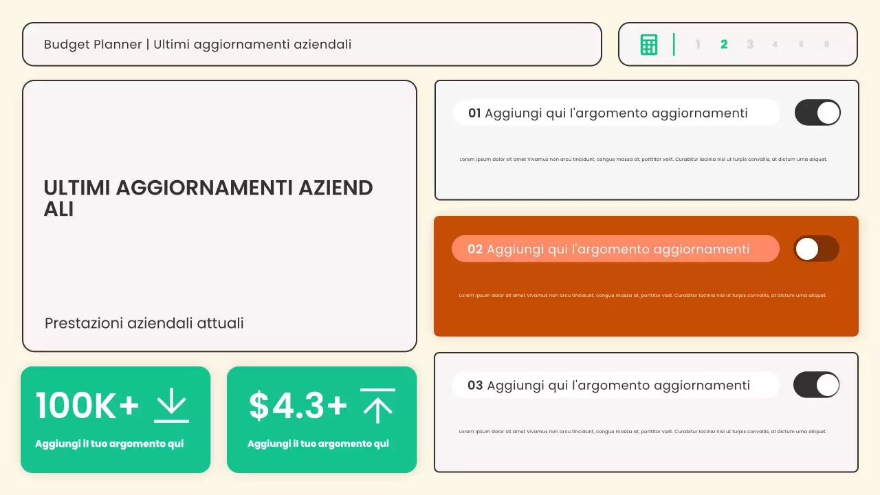 pianificatore finanziario moderno beige