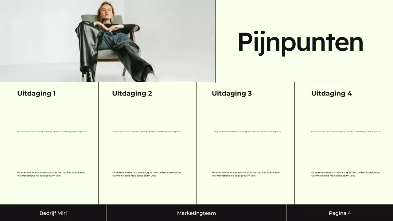 Presentatie van de Cream and Black Content Marketing Strategie