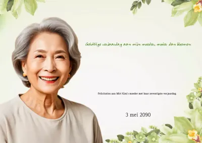 Groene elegante verjaardagsviering