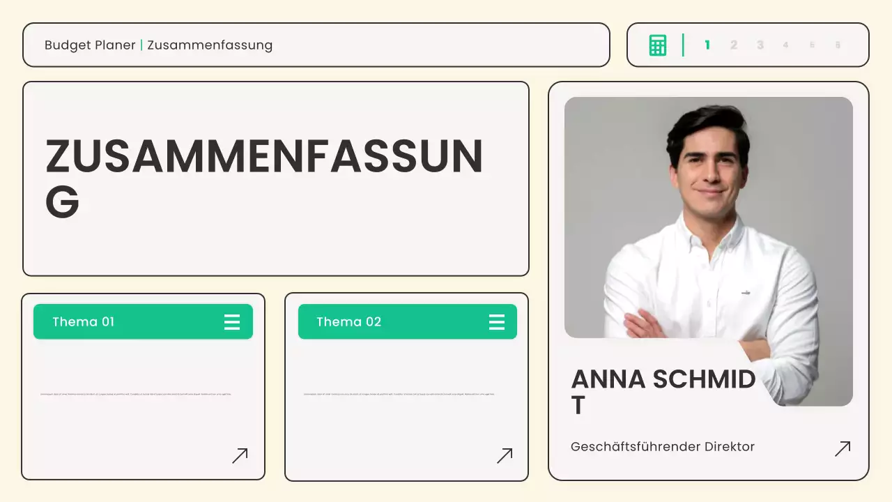 beige moderner Finanzplaner