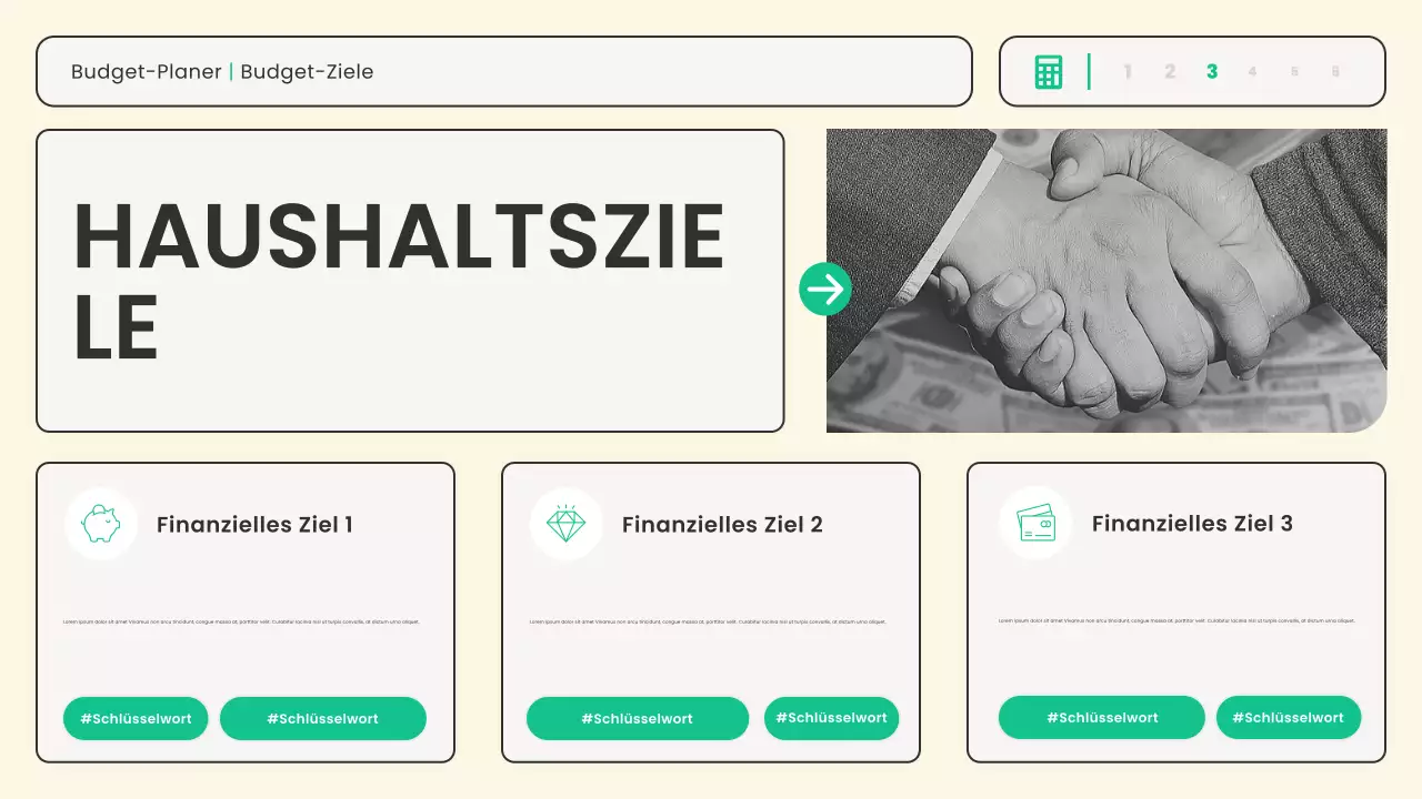 beige moderner Finanzplaner