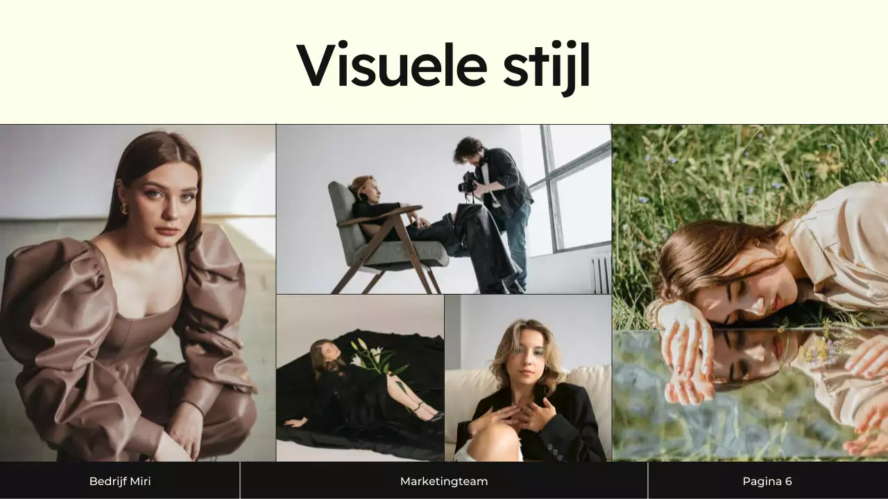 Presentatie van de Cream and Black Content Marketing Strategie