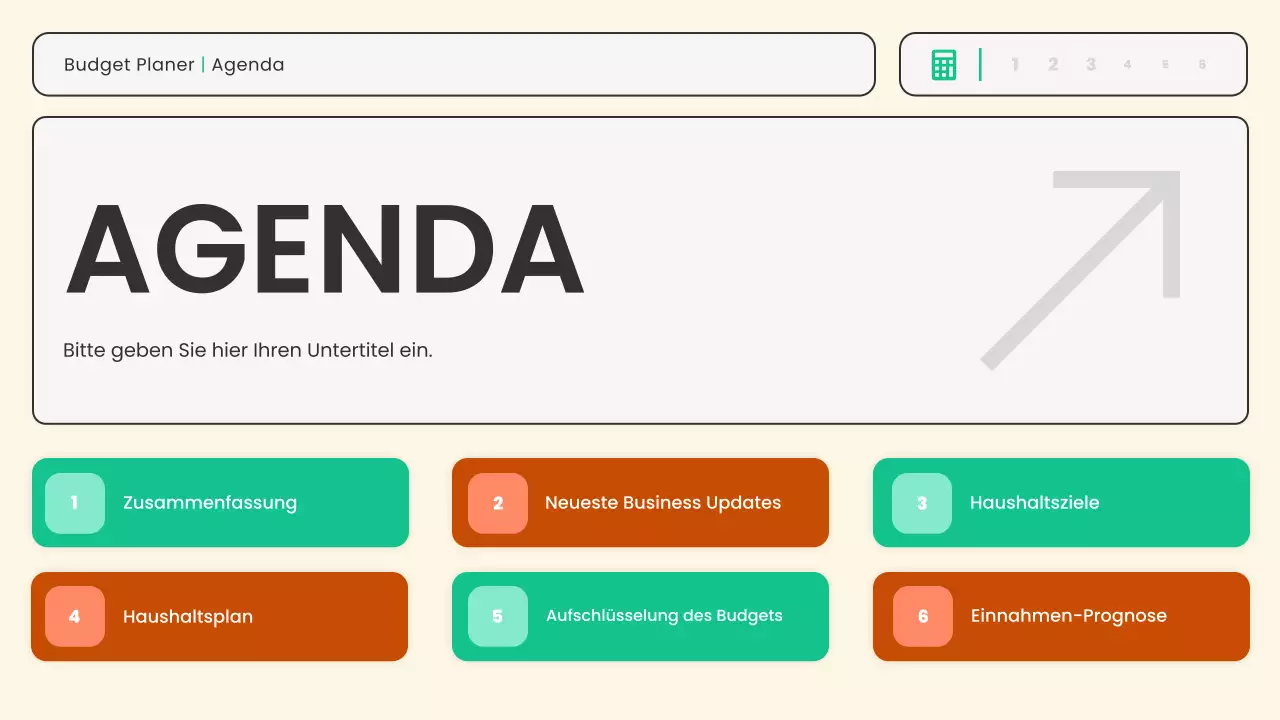 beige moderner Finanzplaner