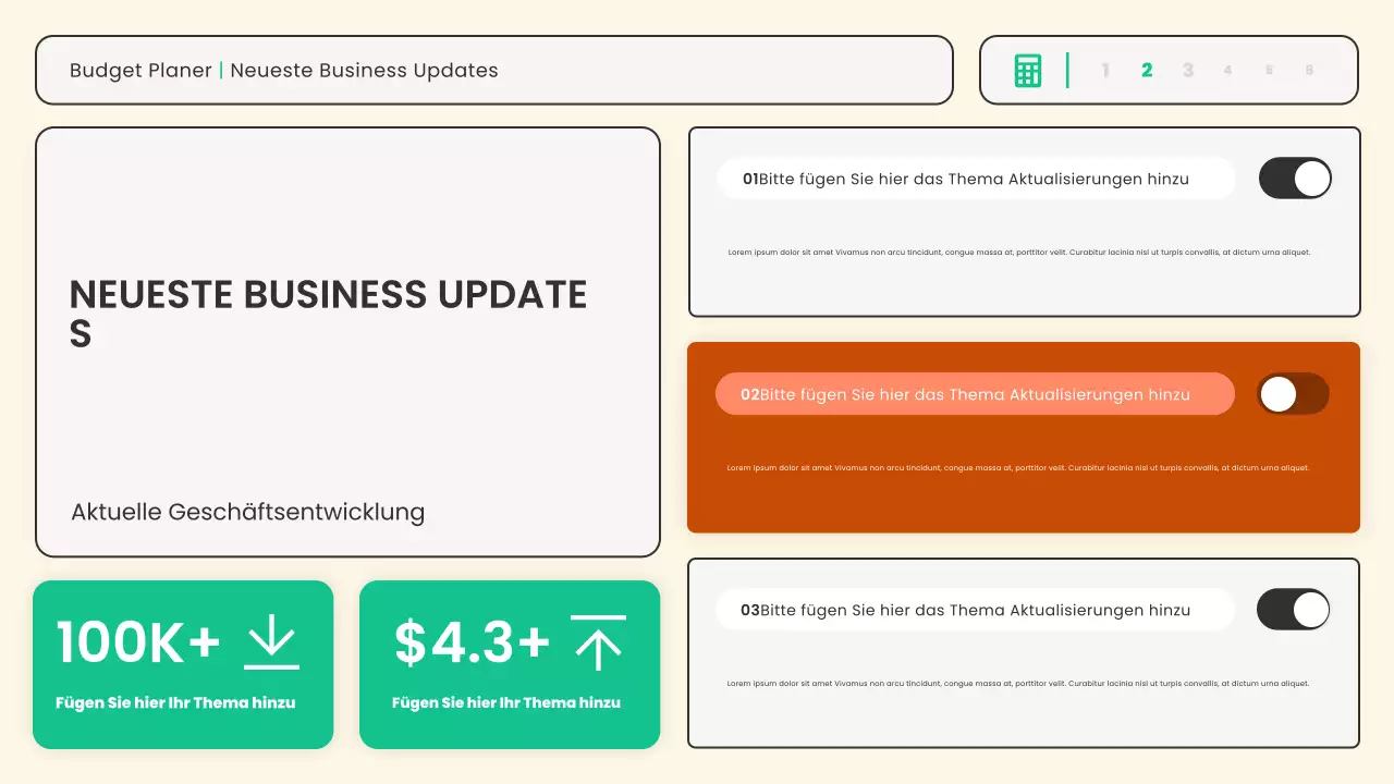 beige moderner Finanzplaner