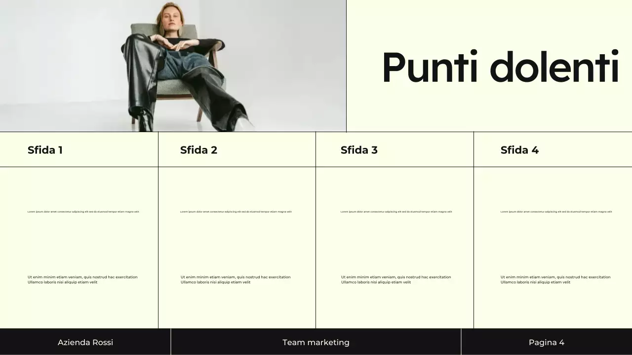 Presentazione della strategia di marketing dei contenuti Cream and Black