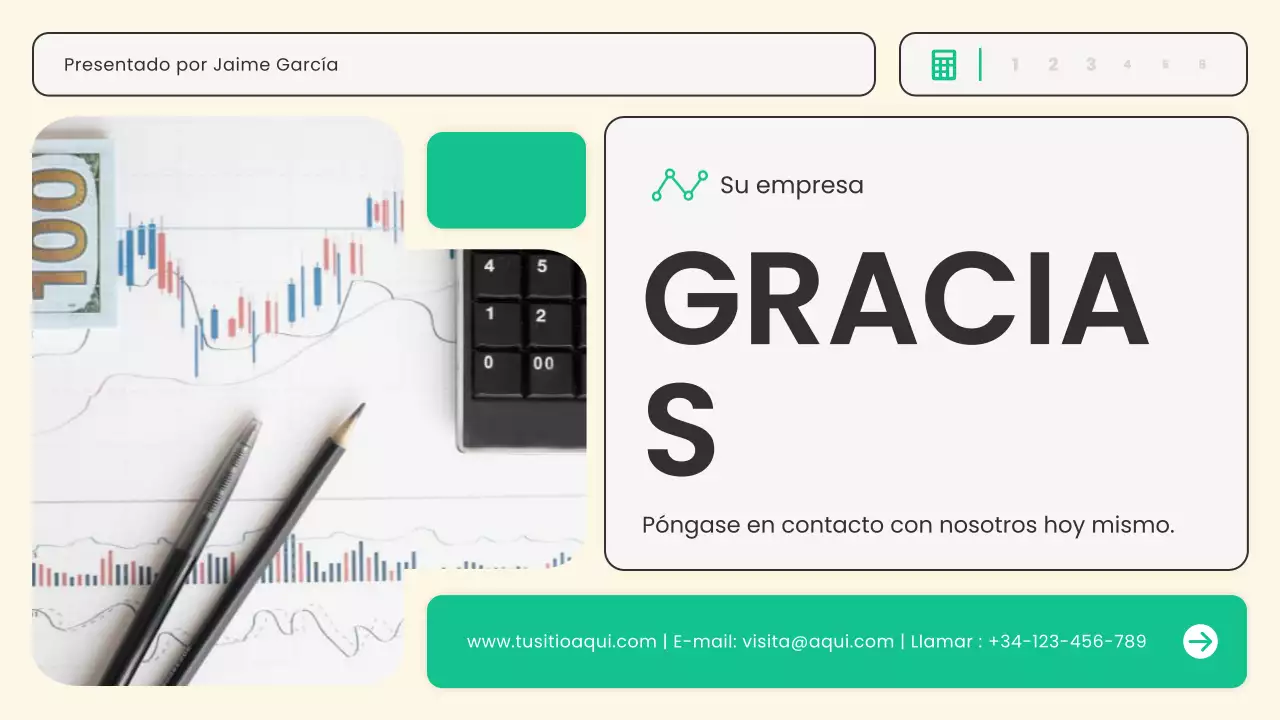 Planificador financiero moderno beige