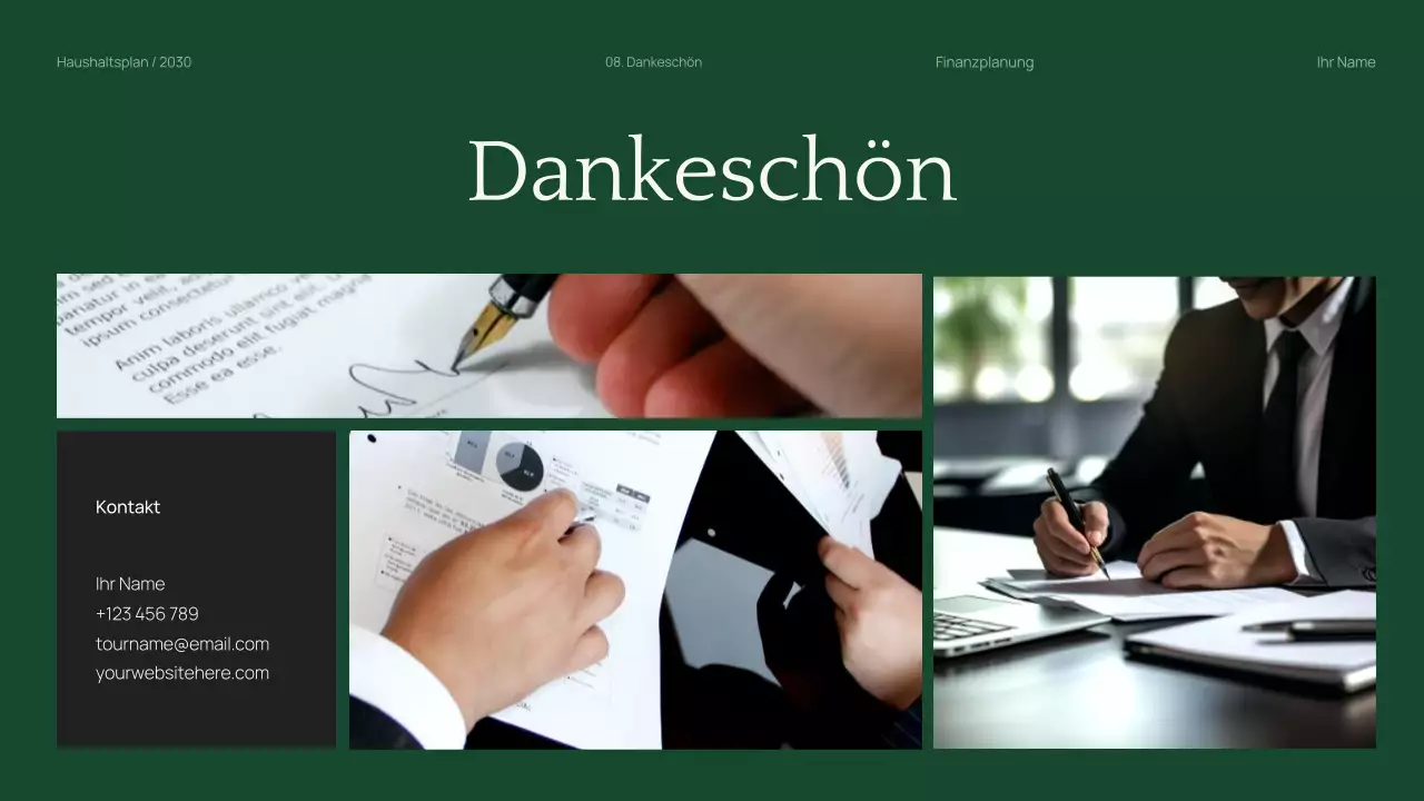 Professioneller und minimaler Unternehmensbudgetplaner