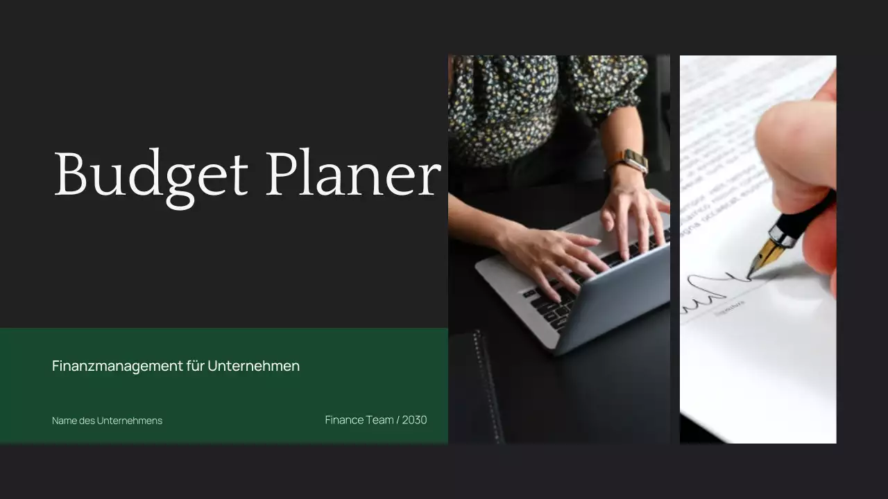 Professioneller und minimaler Unternehmensbudgetplaner