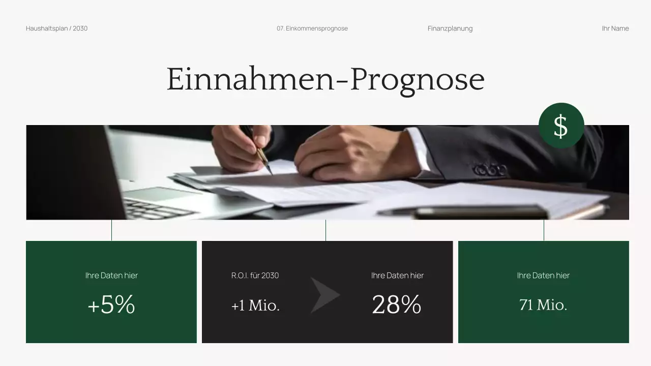 Professioneller und minimaler Unternehmensbudgetplaner