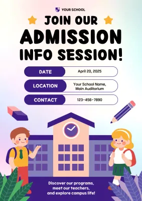 Purple Playful Education Announcement Poster