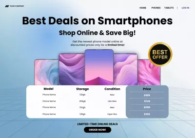 Blue Modern Smartphone Promotion Poster