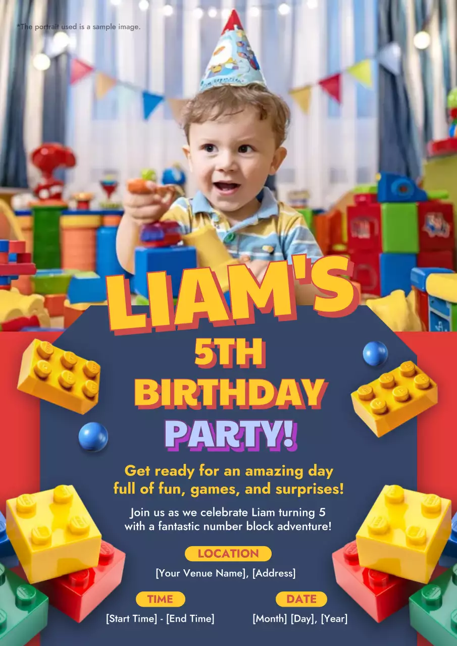 Colourful Playful Birthday Invitation Poster