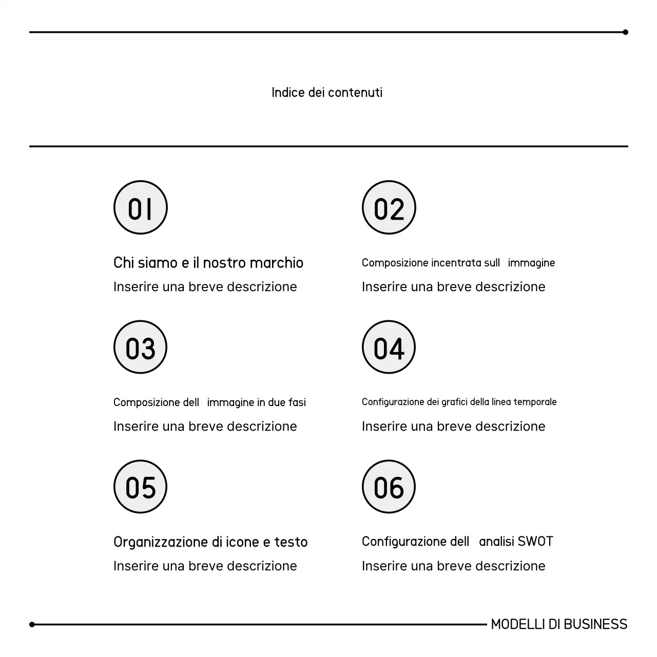 Informazioni di marketing pulite e consegnate in bianco