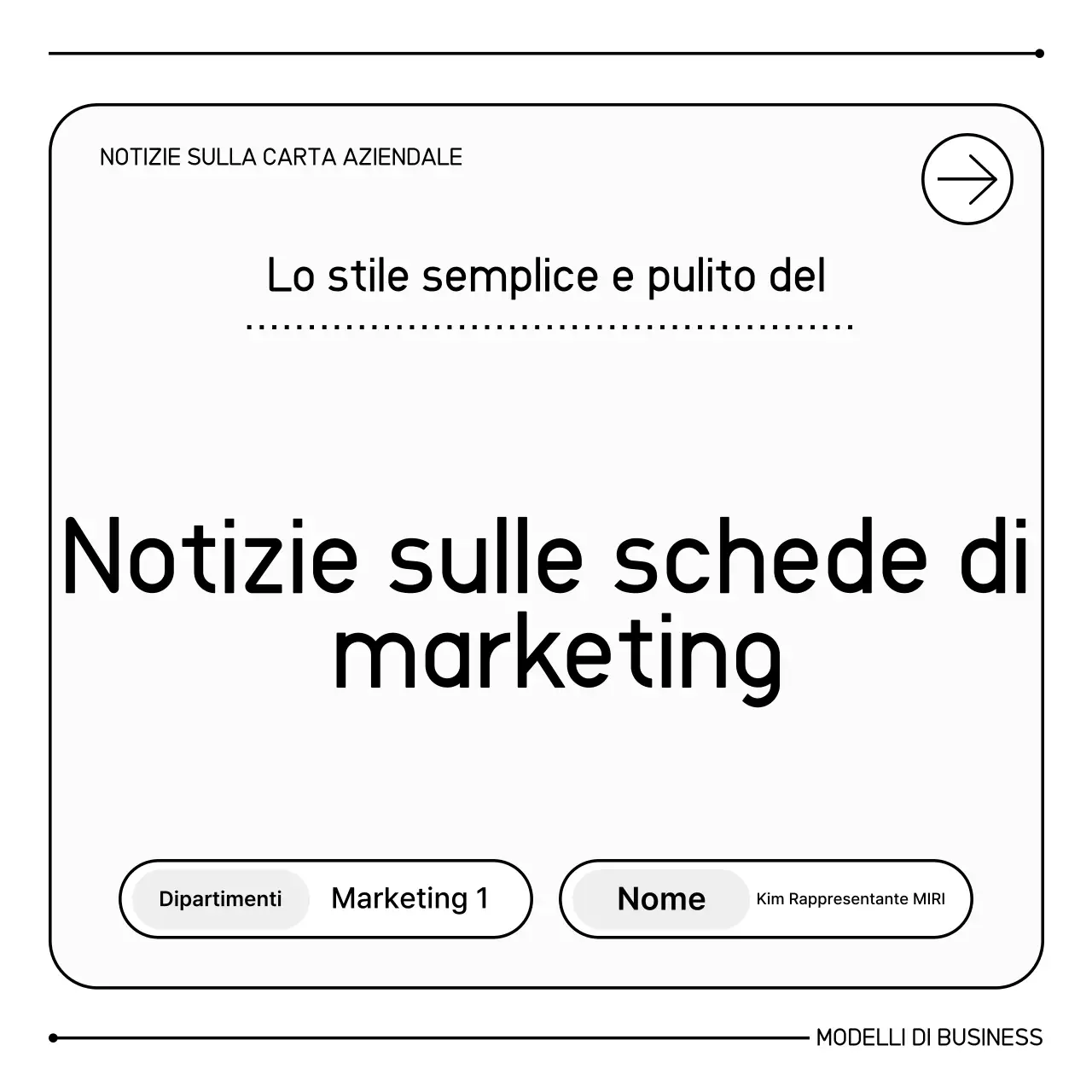 Informazioni di marketing pulite e consegnate in bianco