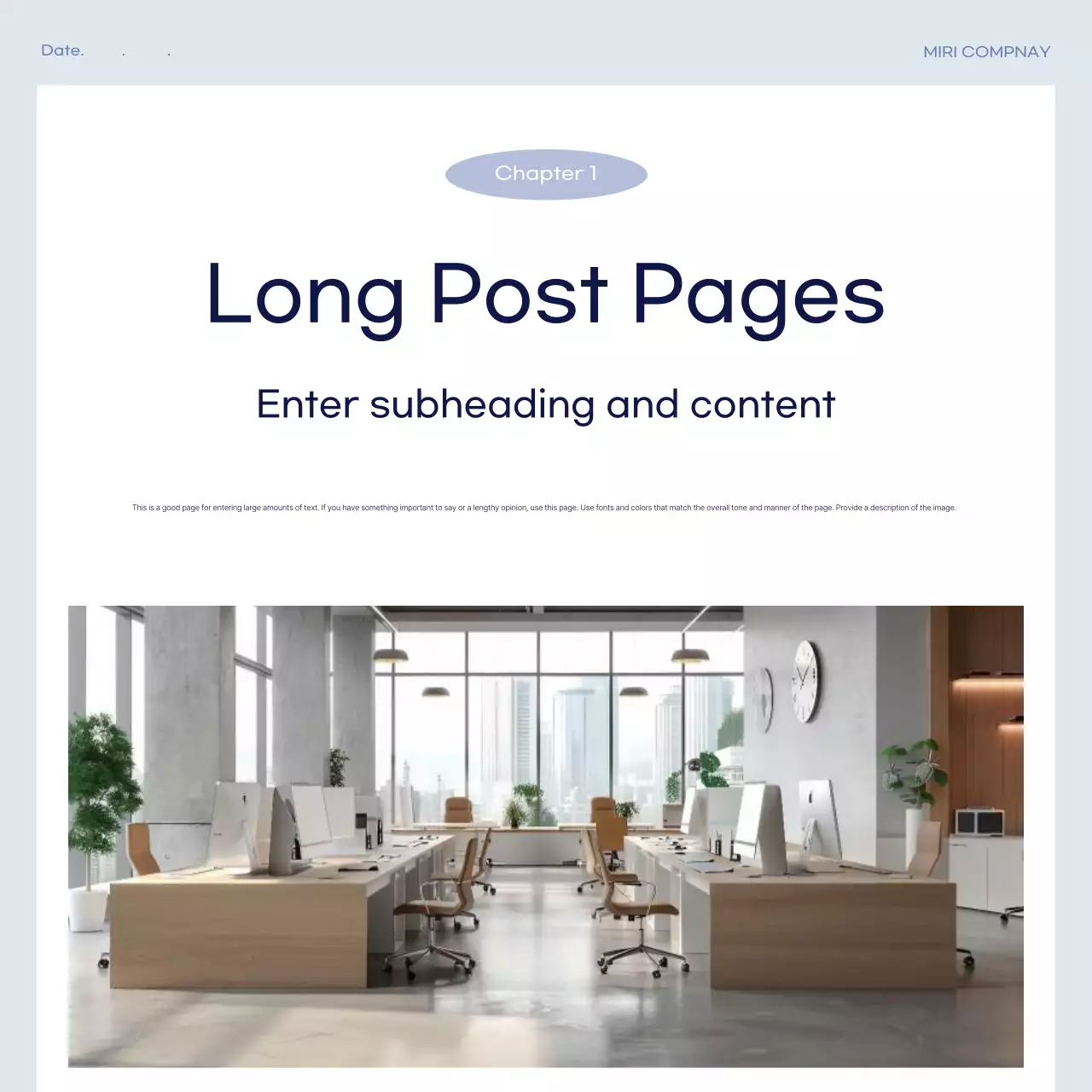 Postagem comercial simples em azul