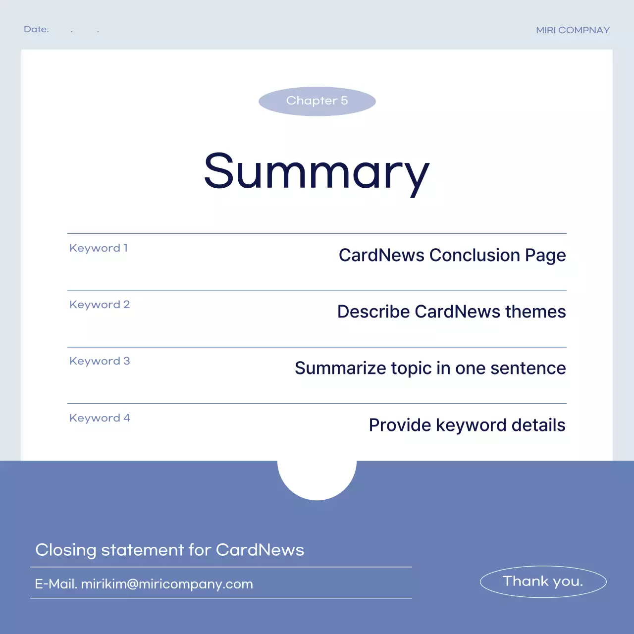 Postagem comercial simples em azul