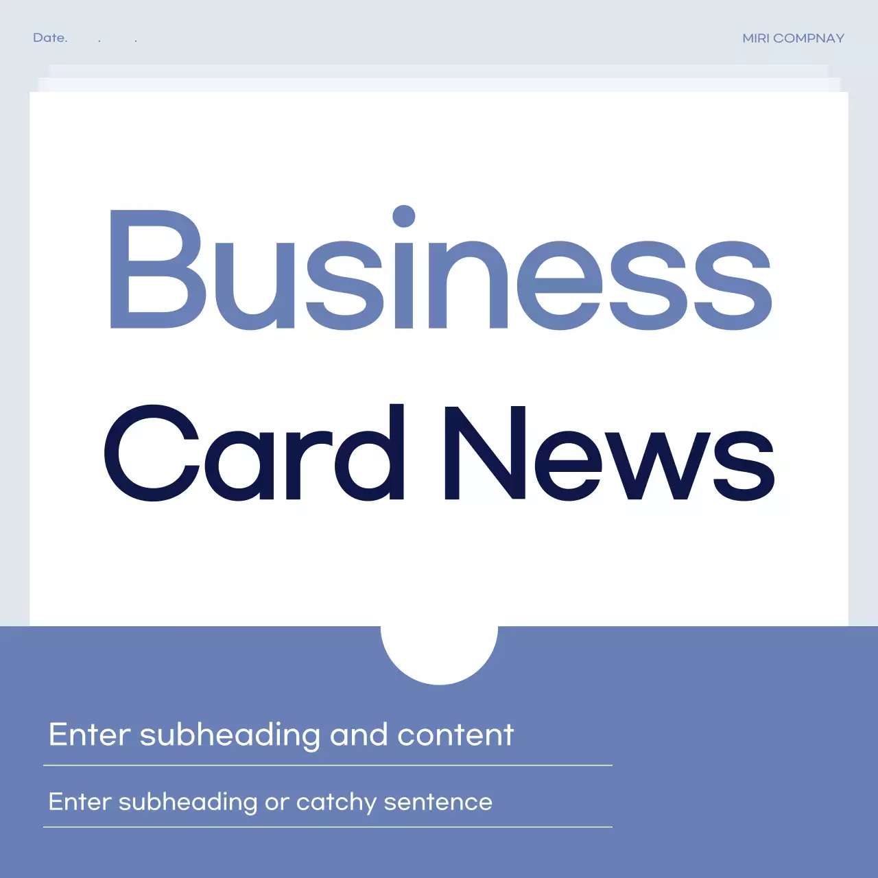 Simple business post in blue