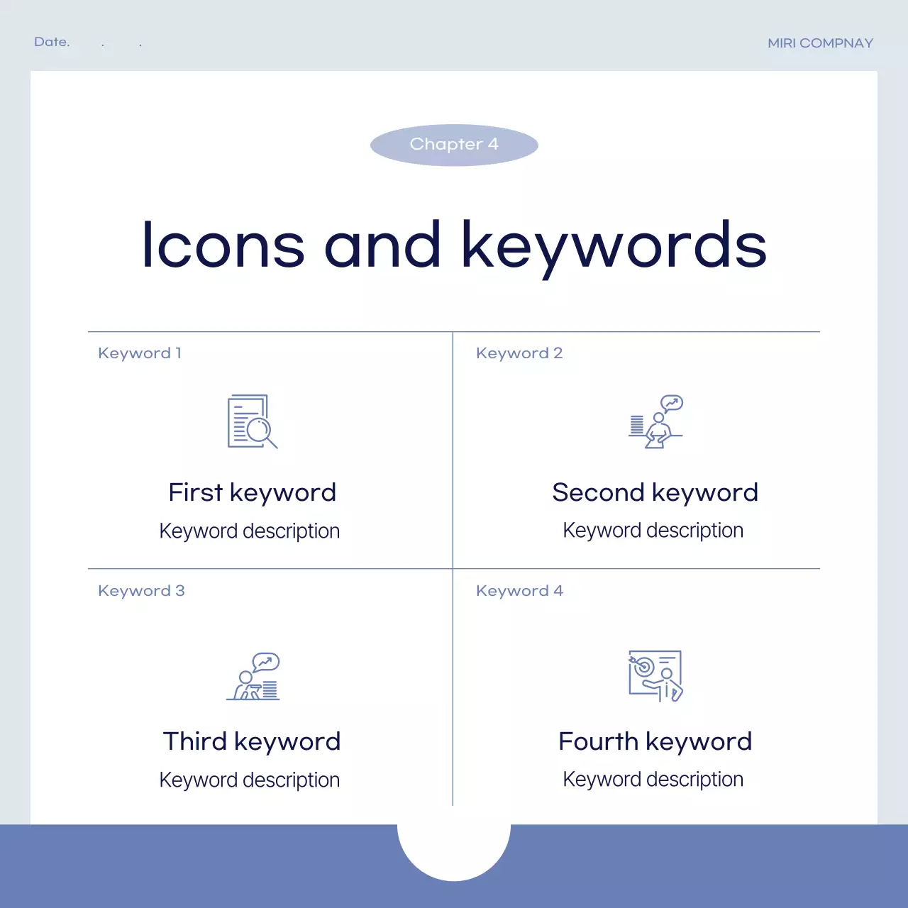 Postagem comercial simples em azul