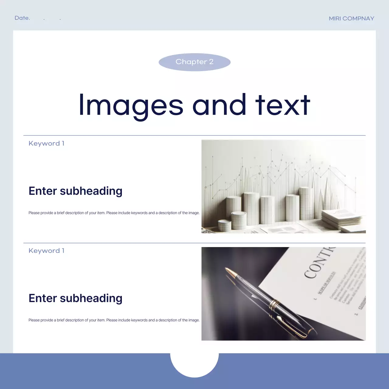 Postagem comercial simples em azul