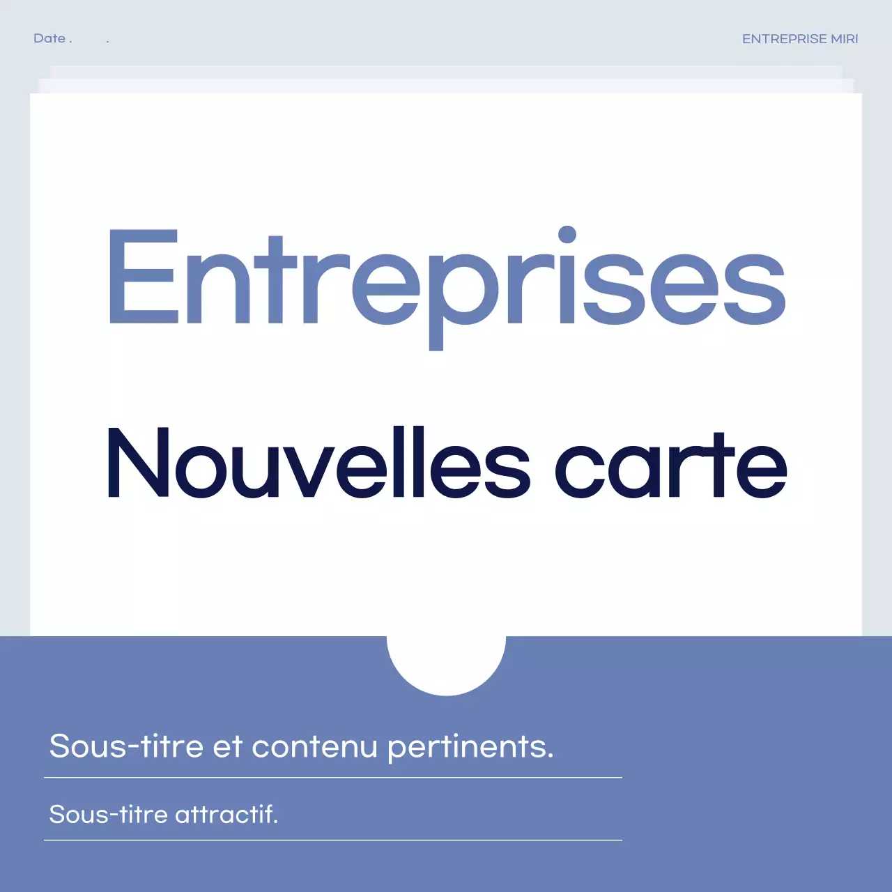 Publication commerciale simple en bleu