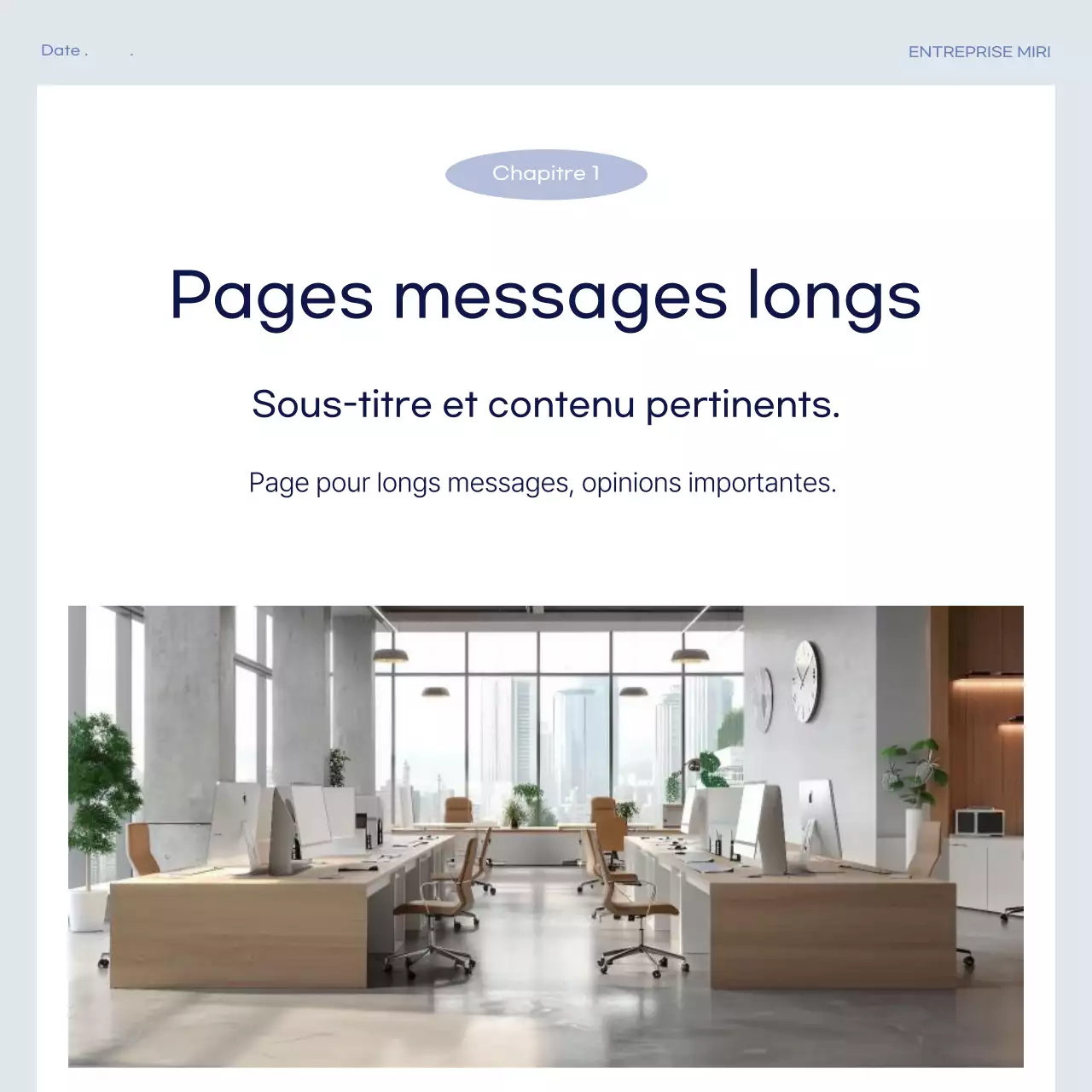 Publication commerciale simple en bleu