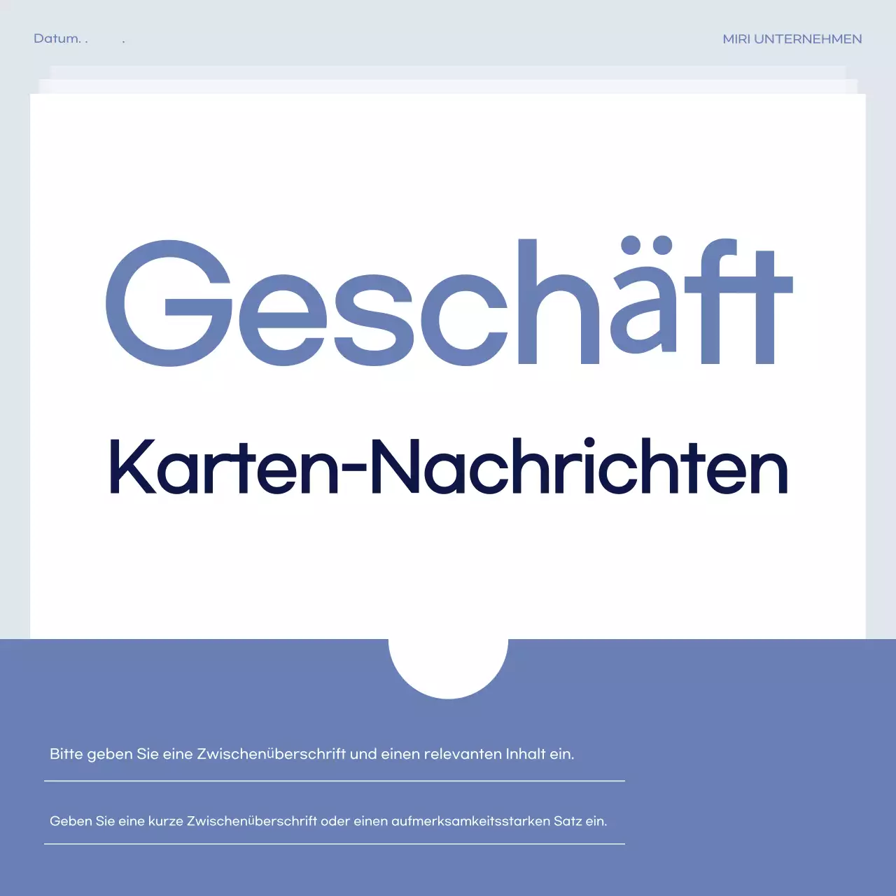 Einfacher Geschäftspost in Blau