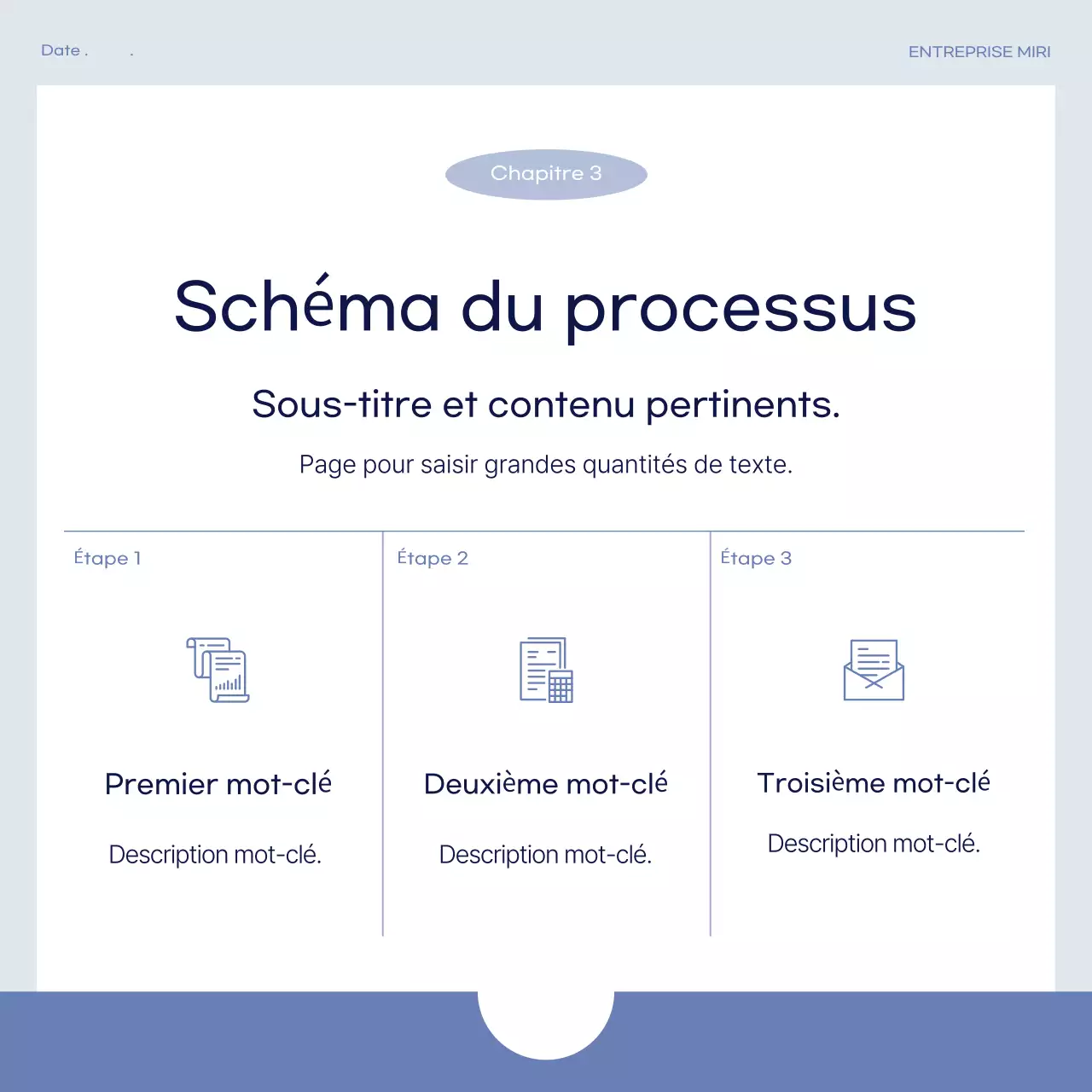 Publication commerciale simple en bleu