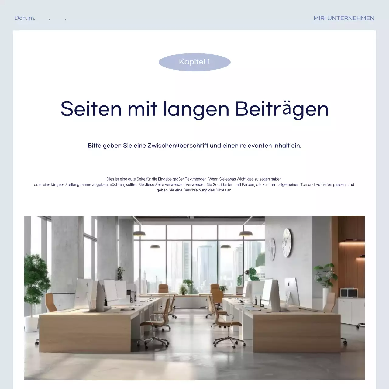 Einfacher Geschäftspost in Blau