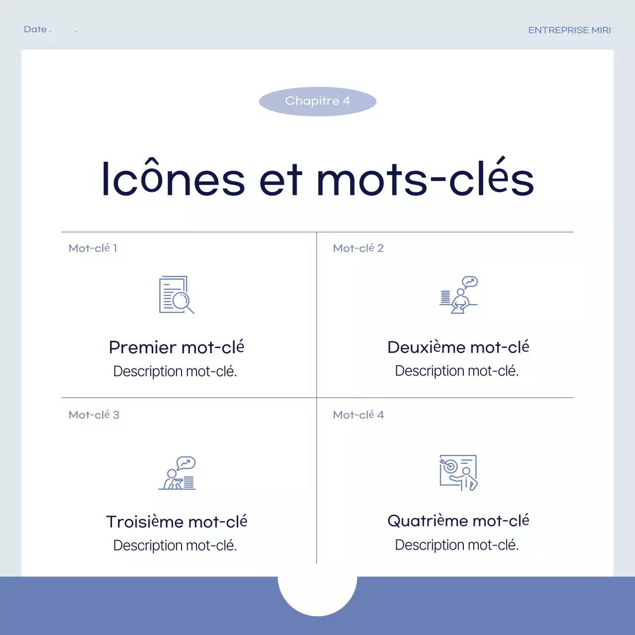 Publication commerciale simple en bleu