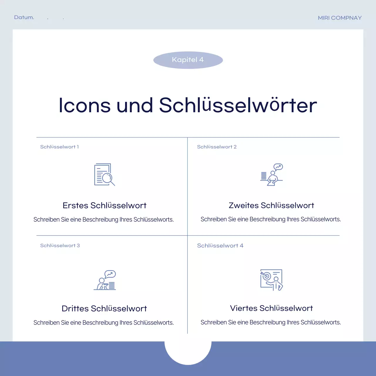 Einfacher Geschäftspost in Blau