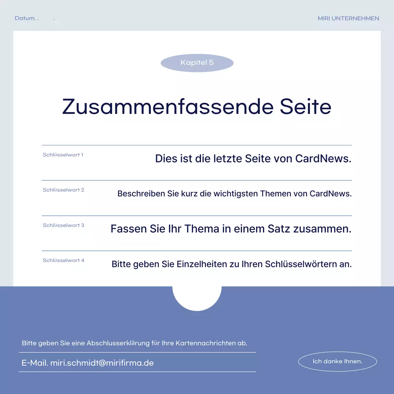 Einfacher Geschäftspost in Blau