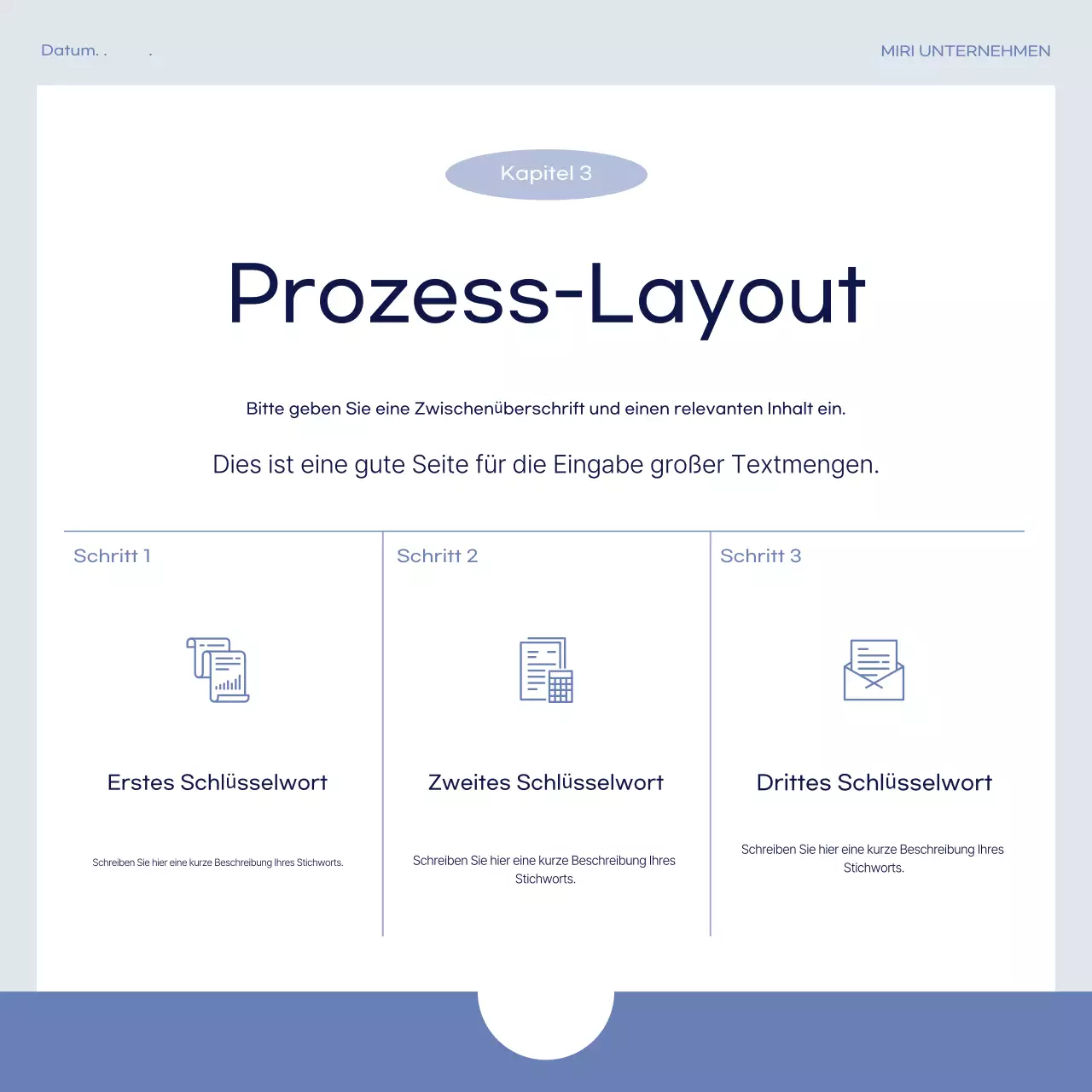 Einfacher Geschäftspost in Blau