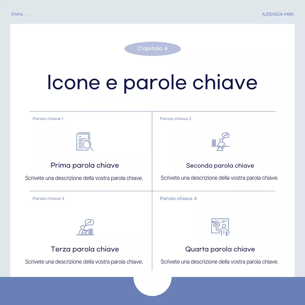 Semplice post aziendale in blu
