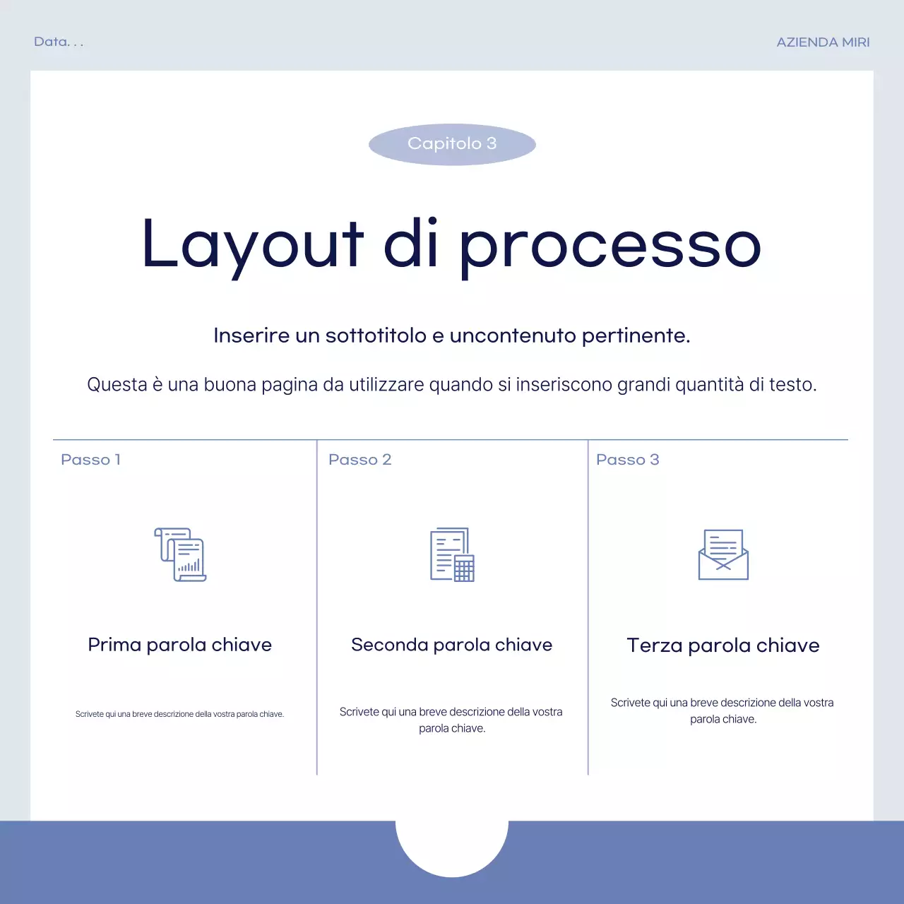 Semplice post aziendale in blu