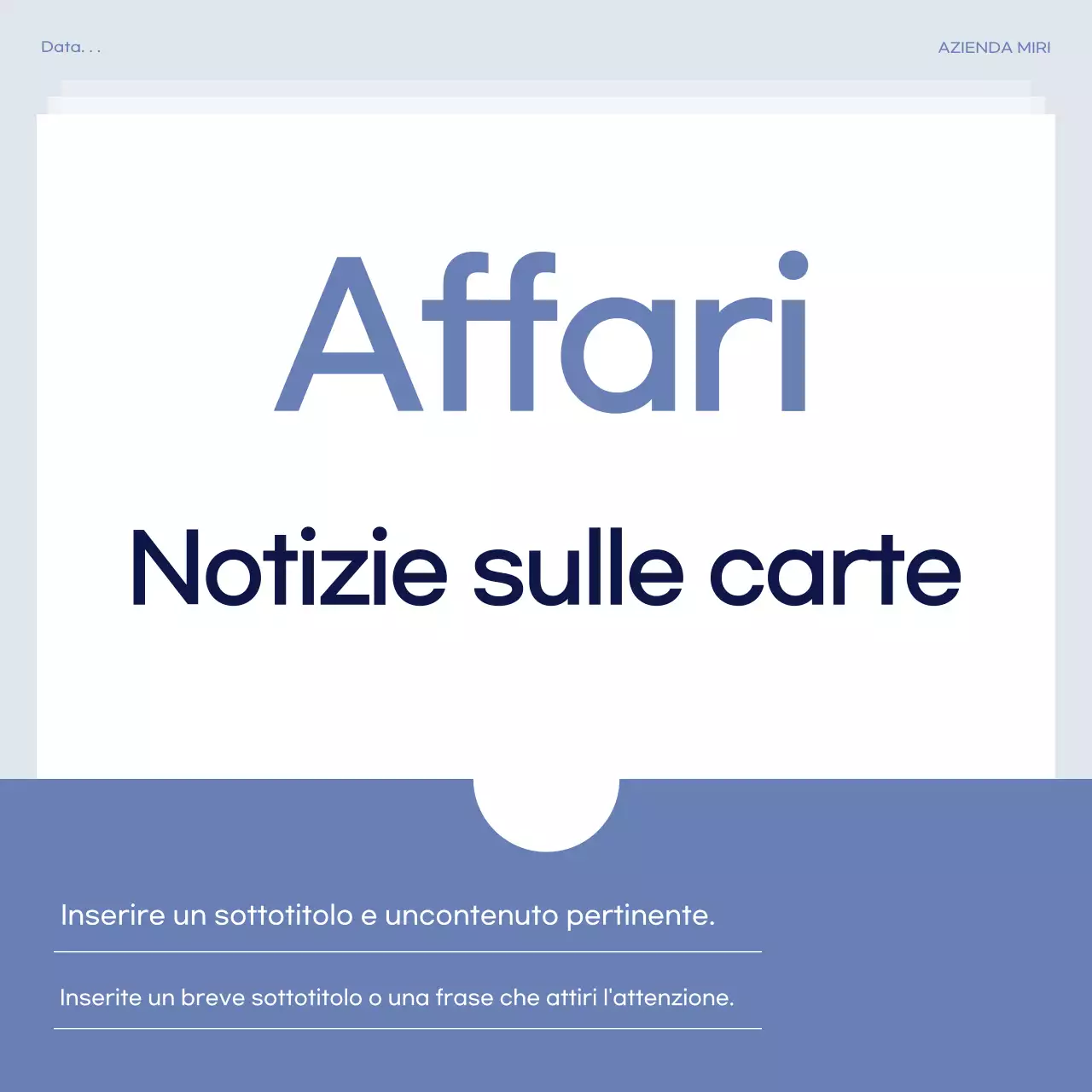 Semplice post aziendale in blu