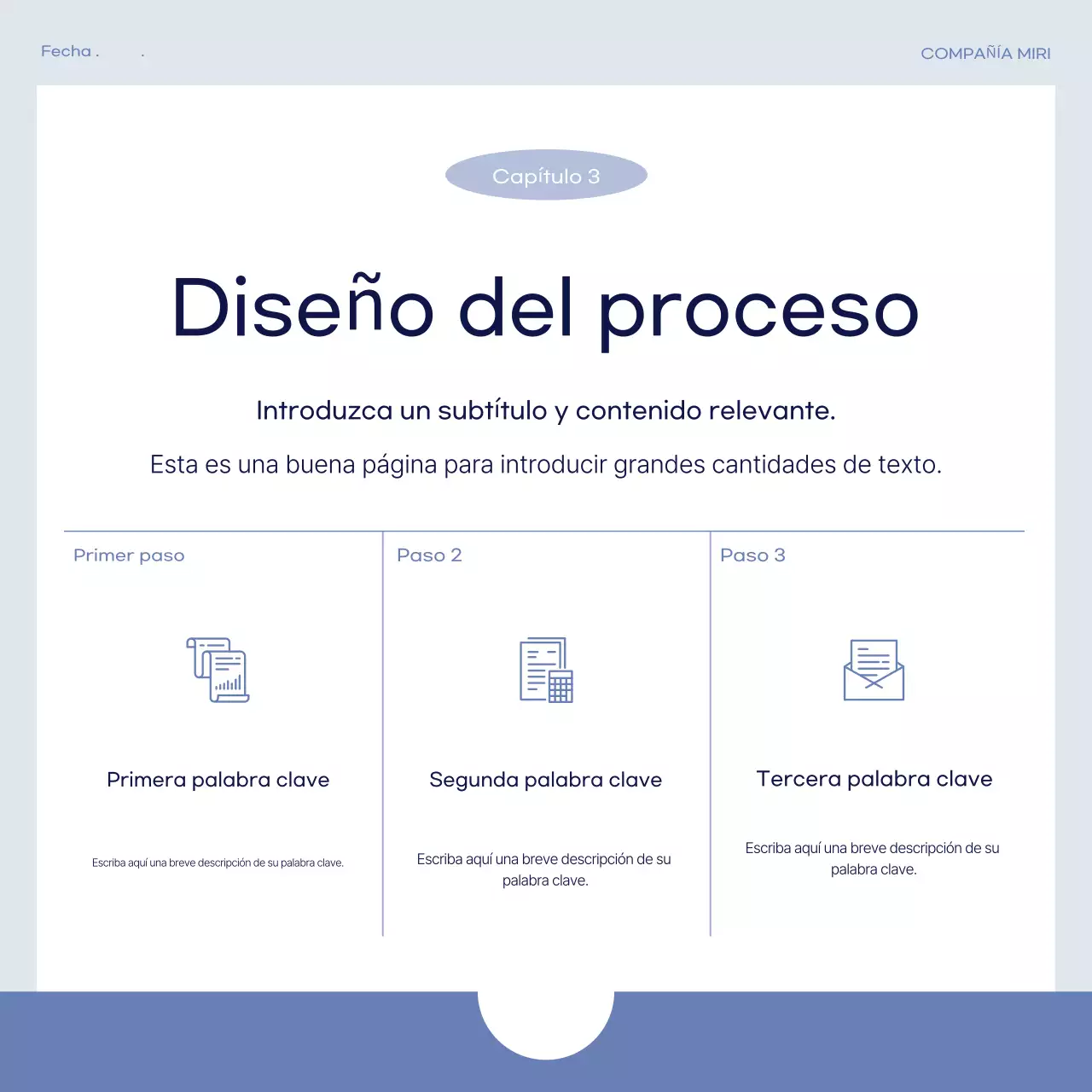 Publicación comercial sencilla en azul