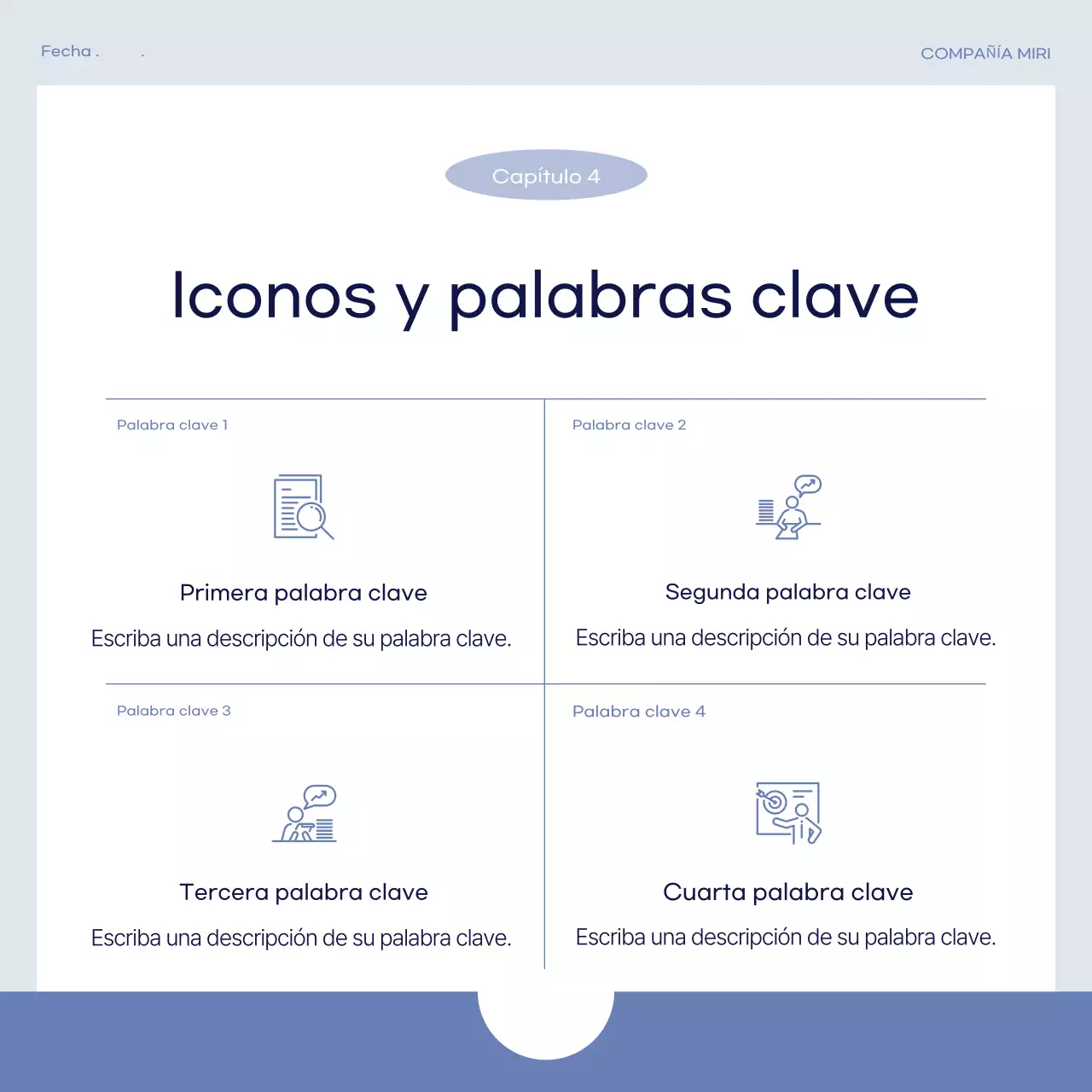 Publicación comercial sencilla en azul