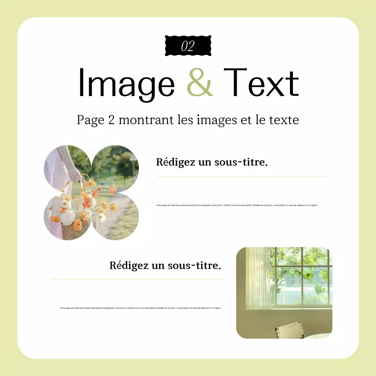 Publicité au design simple et écologique