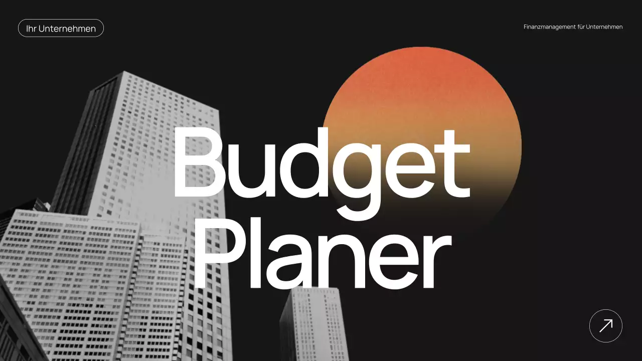 schwarze moderne Budgetplaner-Aktion