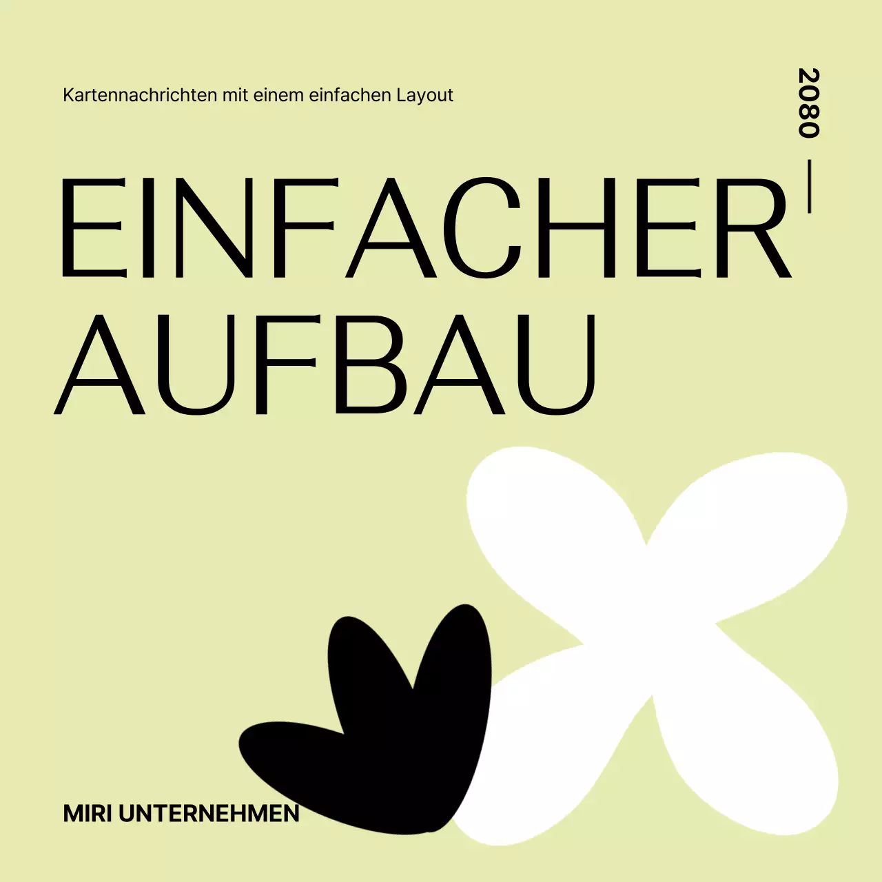 Grüne, schlichte Design-Werbung