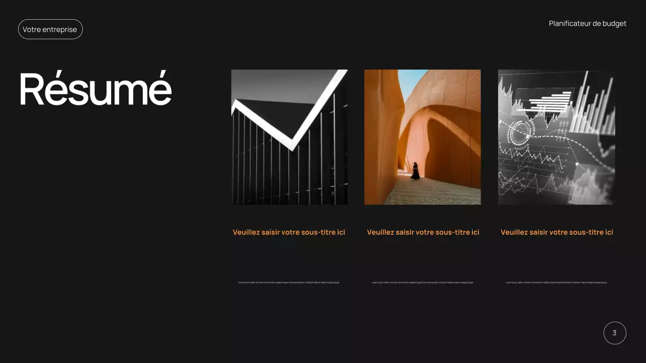promotion du planificateur budgétaire moderne noir