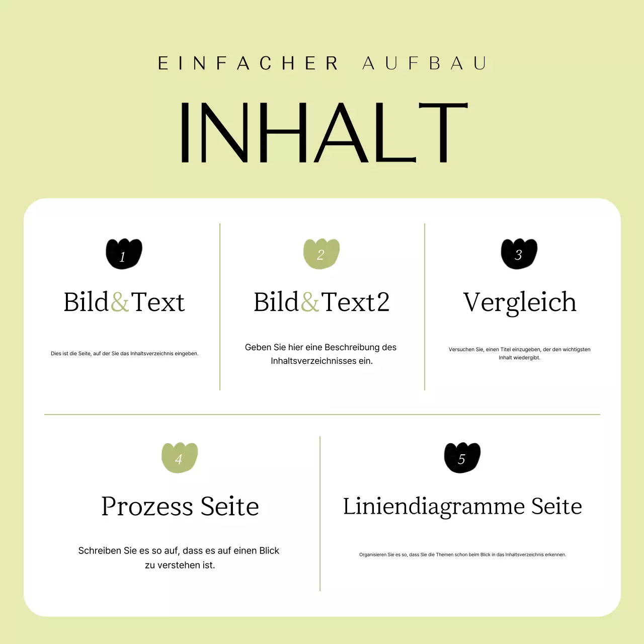 Grüne, schlichte Design-Werbung