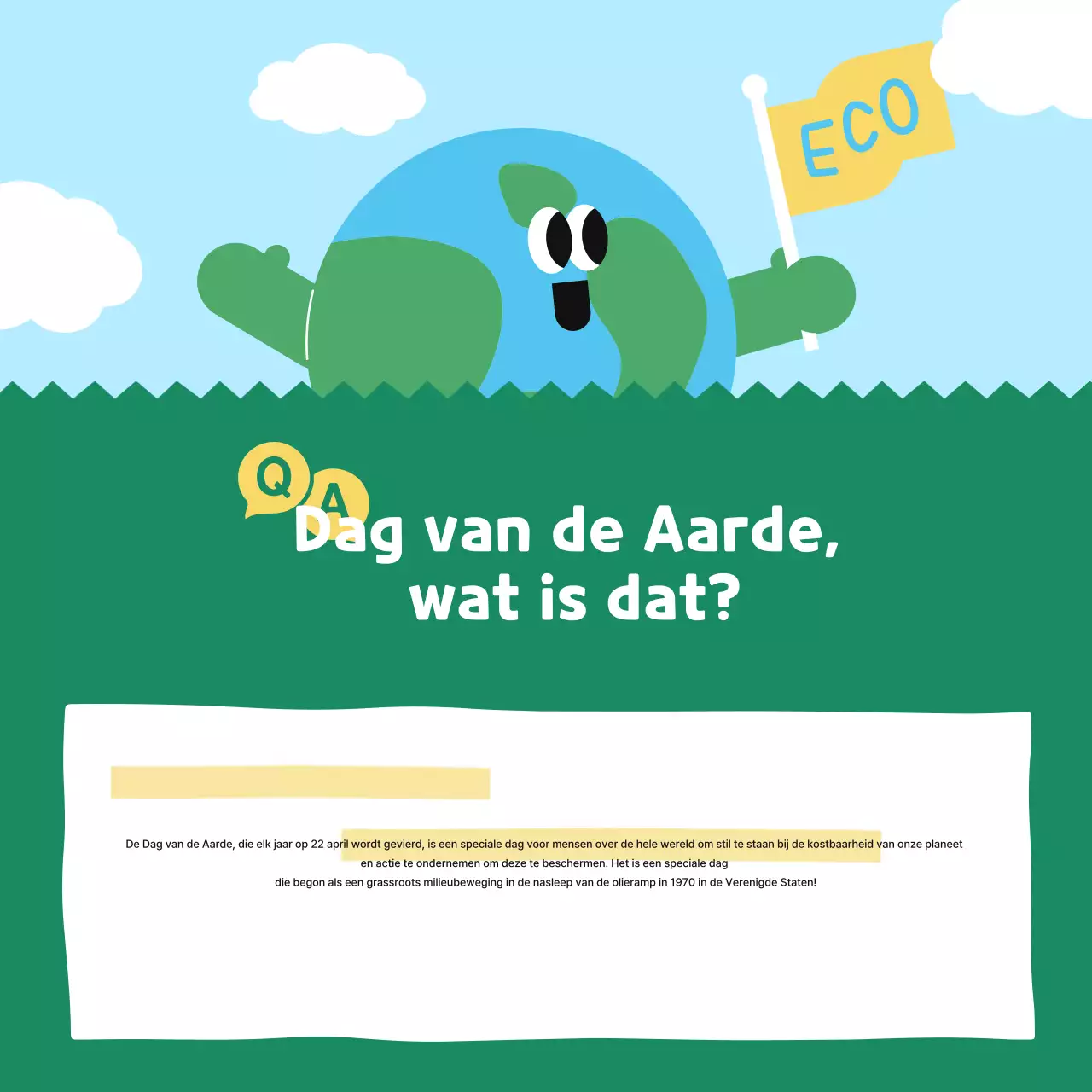 Groene Baby Milieu Campagne