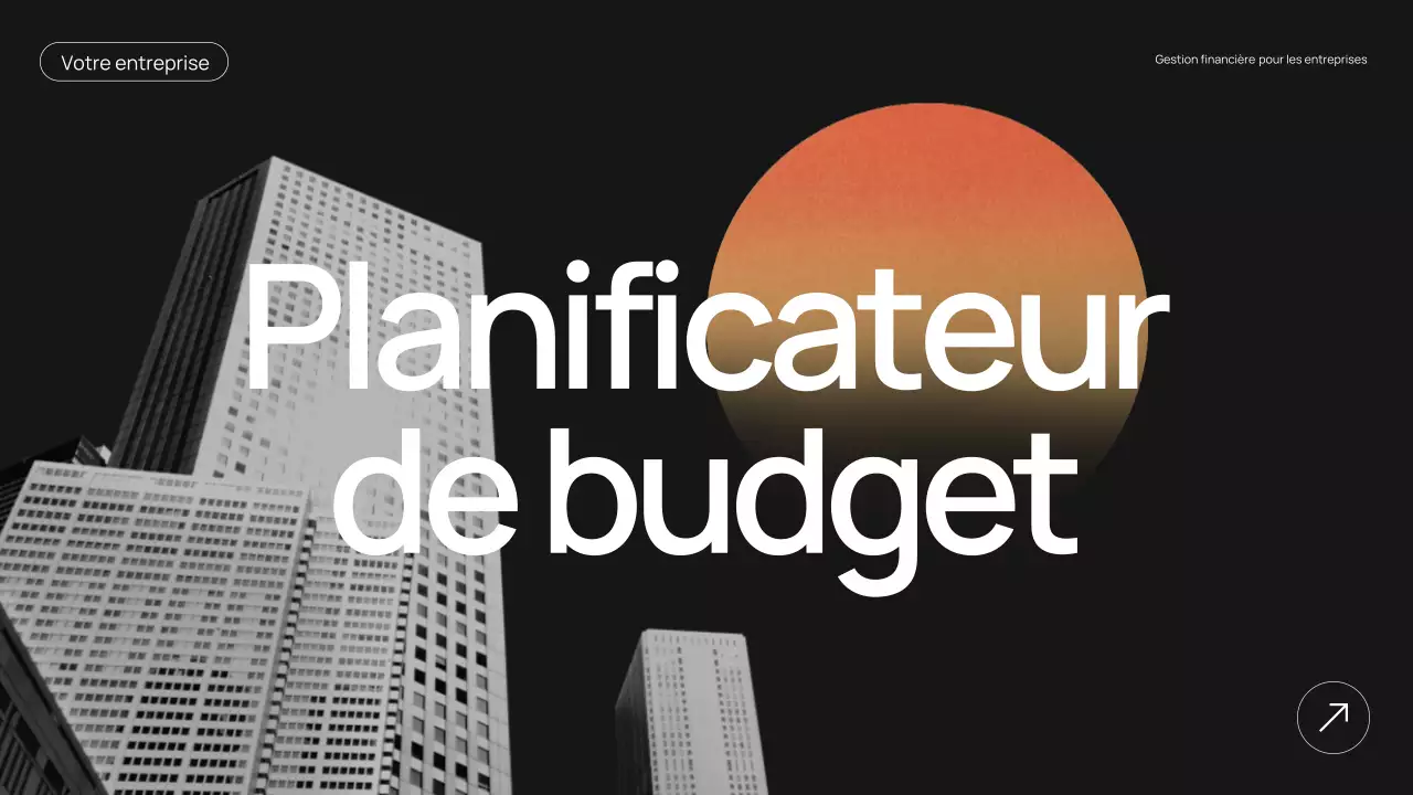 promotion du planificateur budgétaire moderne noir