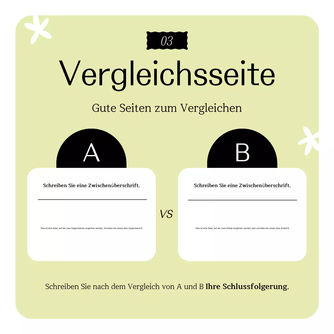 Grüne, schlichte Design-Werbung