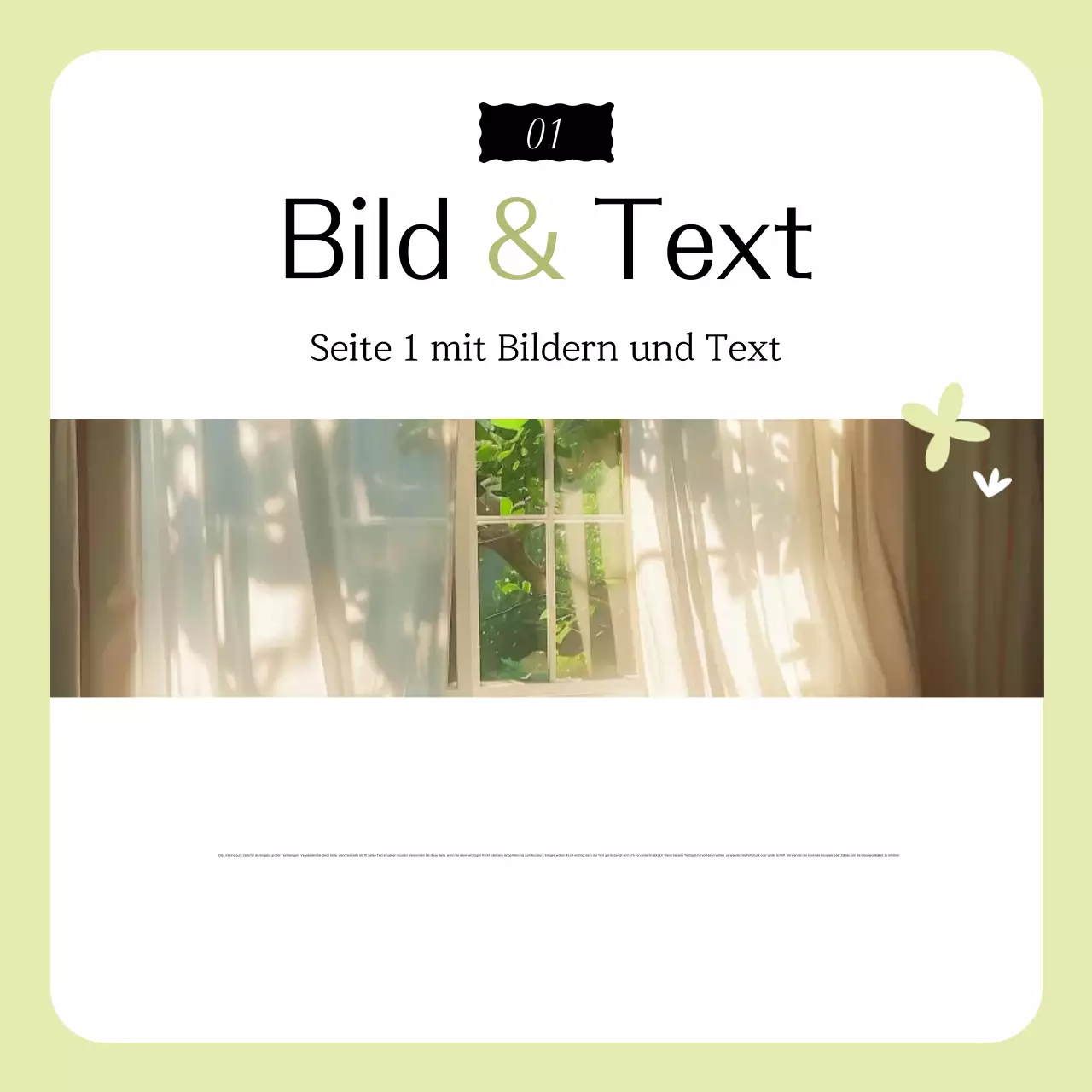 Grüne, schlichte Design-Werbung