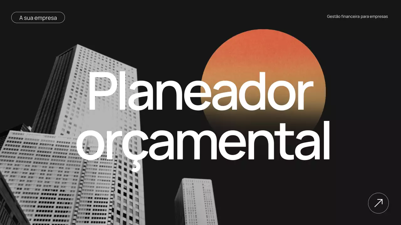promoção de planejador de orçamento moderno preto